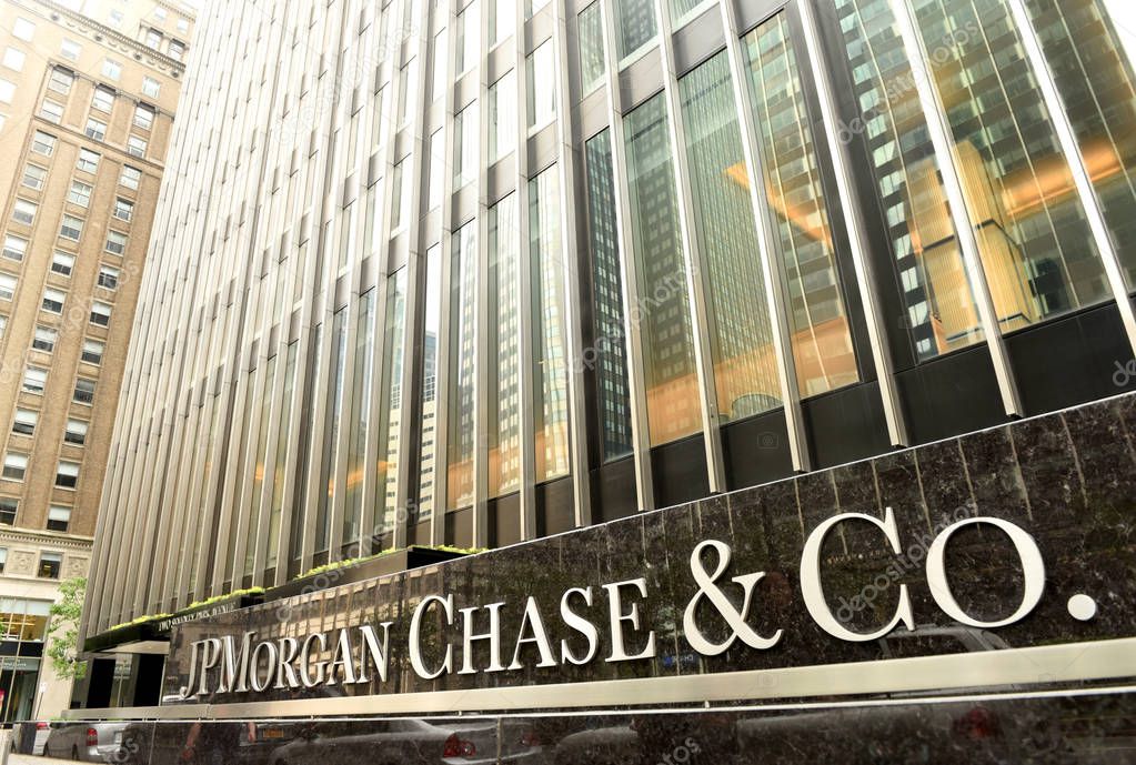 New York, USA - May 26, 2018: JPMorgan Chase & Co office at the Park Ave in New York, NY.