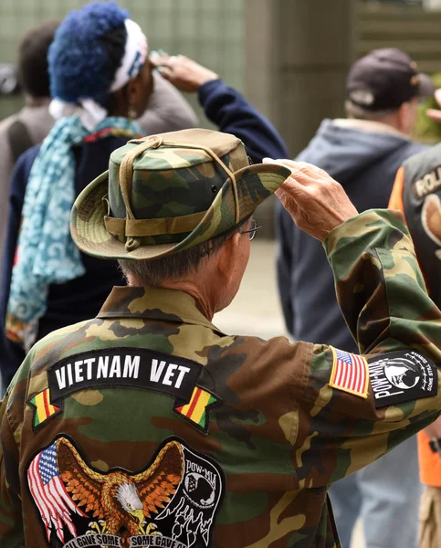 New York Usa Maj 2018 Vietnamveteraner Hälsar Minnesdagen New York — Stockfoto