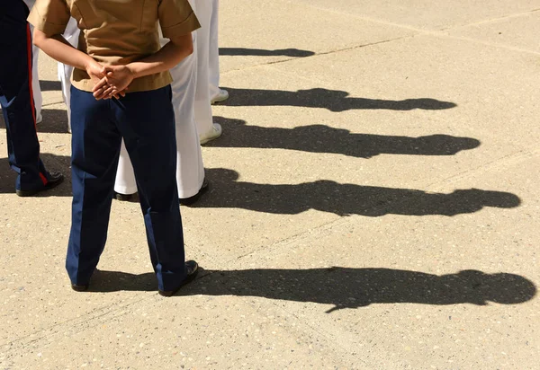 Amerikaanse Marine Matrozen Van Achteren Amerikaanse Marine Leger — Stockfoto