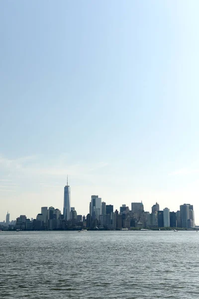 美国纽约下城的金融区观 — 图库照片