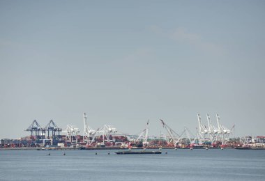 Bayonne, New Jersey - 9 Haziran 2018: bağlantı noktası Jersey Deniz Terminali New Jersey, Nj.