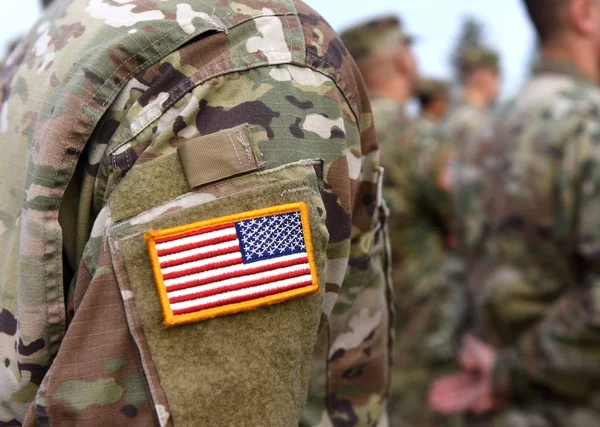 Día Los Veteranos Soldados Estadounidenses Armados Ejército Tropas Estadounidenses — Foto de Stock