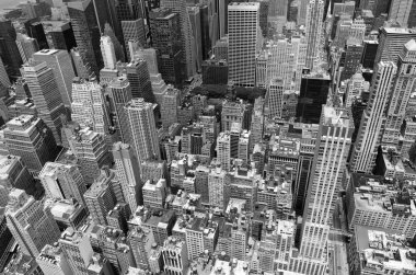 New York cityscape. New York'un Manhattan panorama gökten.