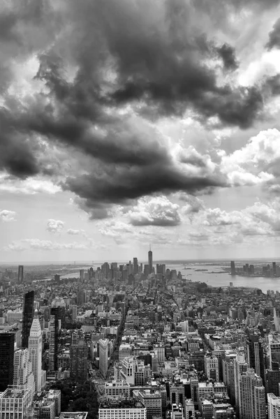 New York Skyline New York City Manhattan Panorama Met Dramatische — Stockfoto