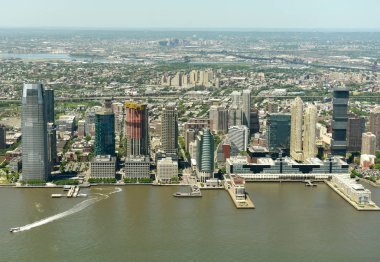  New Jersey City cityscape. Jersey City Manhattan'dan New Jersey görünümde.