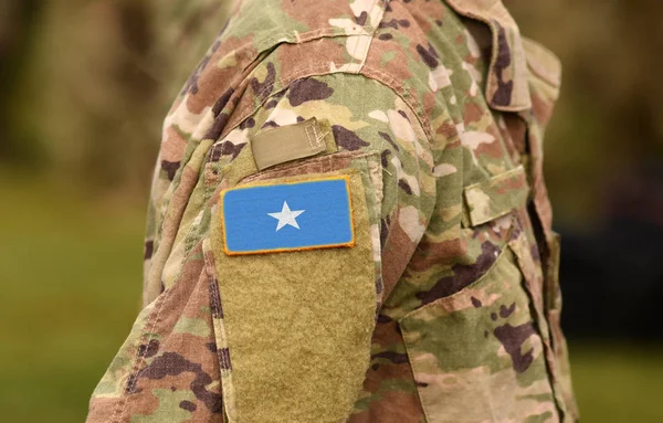 Somalia Flagga Soldater Arm Collage — Stockfoto