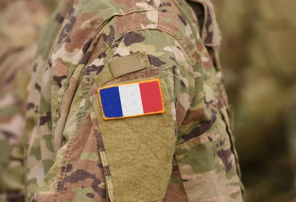 Прапор Франції Arm Солдатів Колаж — стокове фото