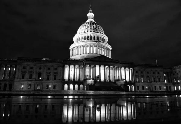 Usa Capitol Byggnaden Natten — Stockfoto