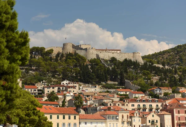 Hiszpański Twierdza Miejscowości Hvar Wyspie Hvar Chorwacja — Zdjęcie stockowe