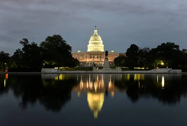 Estados Unidos Capitólio Edifício Noite Washington — Fotografia de Stock