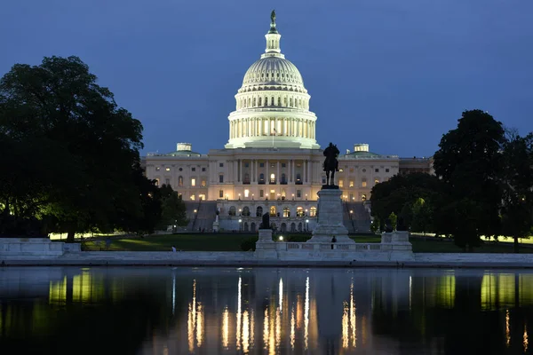 Estados Unidos Capitólio Edifício Noite Washington — Fotografia de Stock