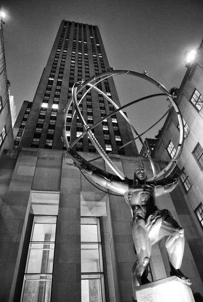 New York Usa Mai 2018 Die Statue Des Atlas Vor — Stockfoto