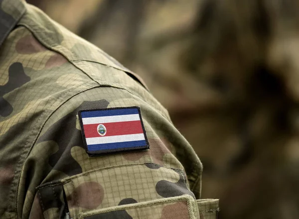 Flag of Costa rica on military uniform. — Stock Photo, Image