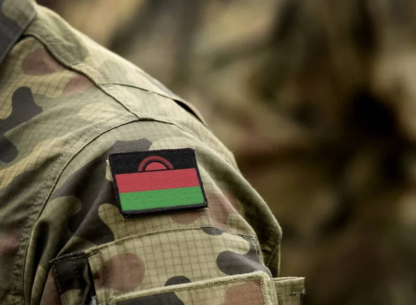 Flag of Malawi on military uniform. Army, troops, soldiers. — 스톡 사진