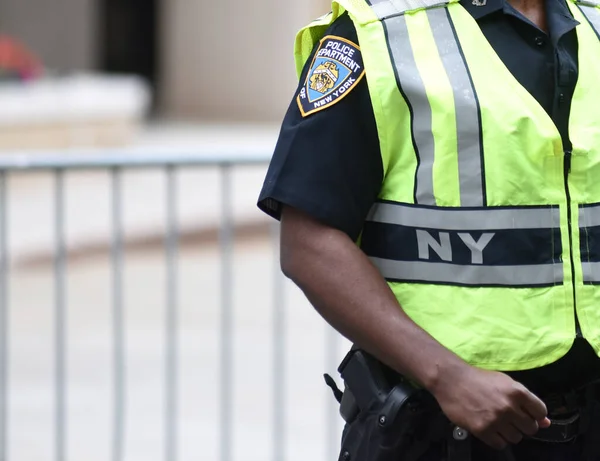 Nova Iorque Eua Junho 2018 Policiais Departamento Polícia Nova York — Fotografia de Stock