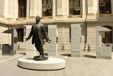  Philadelphia, ABD - 29 Mayıs 2018: Octavius Valentine Catto Anıtı, Philadelphia, PA, ABD.