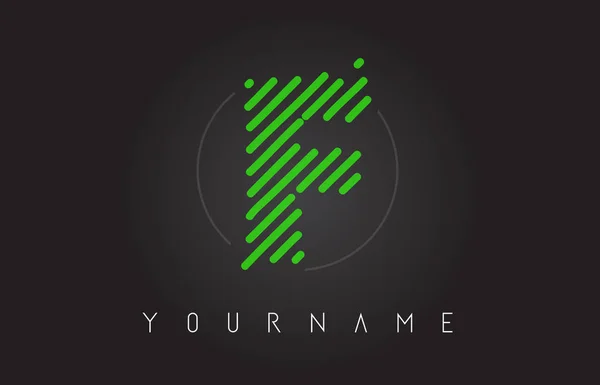 Carta Logo Design Feito Neon Green Lines Vector Ilustração — Vetor de Stock