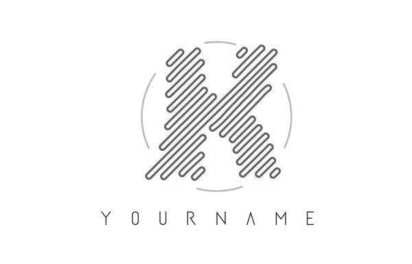 Carta Logo Design Com Linhas Pretas Monograma Vector Ilustração —  Vetores de Stock