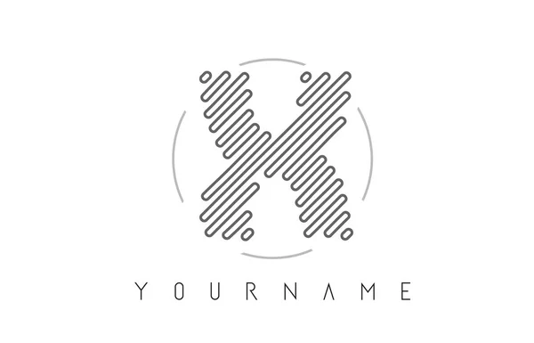 Brev Logotypdesign Med Svarta Linjer Monogram Vektorillustration — Stock vektor