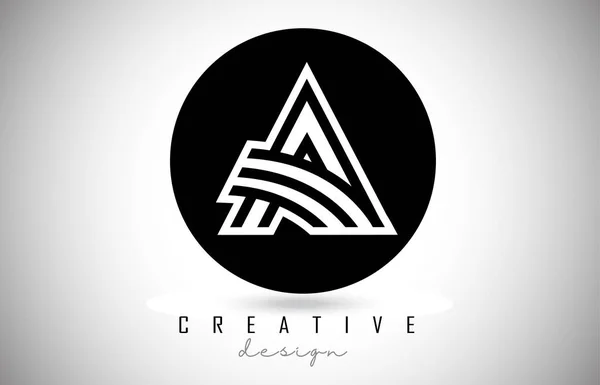 Ein Letter Logo Monogramm Vektor Design. kreativ ein Buchstabensymbol mit Witz — Stockvektor