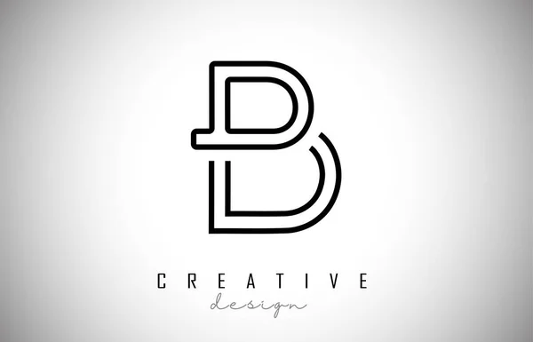 B Buchstabe Logo Monogramm Vektordesign. kreativer b-Buchstabe mit Witz — Stockvektor