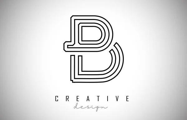B písmeno Logo Monogram vektorový Design. Creative B písmeno ikonu wit — Stockový vektor