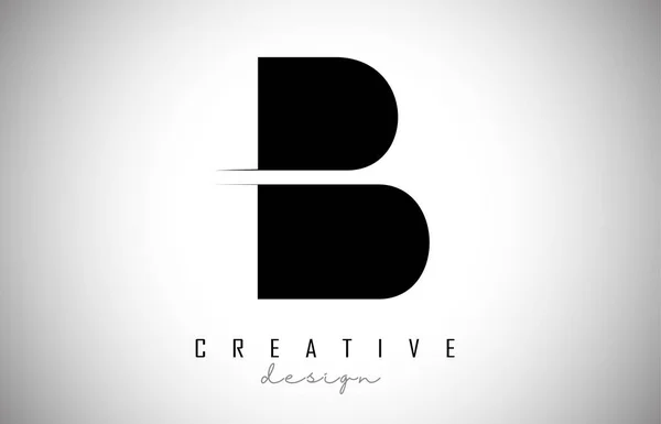 B Lettre Logo Monogramme vectoriel Design. Icône créative lettre B esprit — Image vectorielle