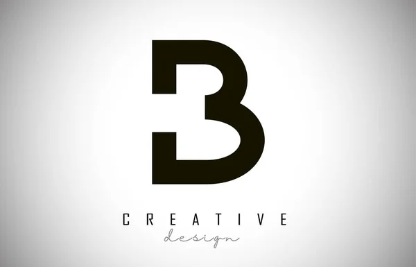 B Buchstabe Logo Monogramm Vektordesign. kreativer b-Buchstabe mit Witz — Stockvektor