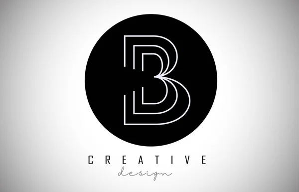 B Buchstabe Logo Monogramm Vektordesign. kreatives B-Buchstabensymbol auf — Stockvektor