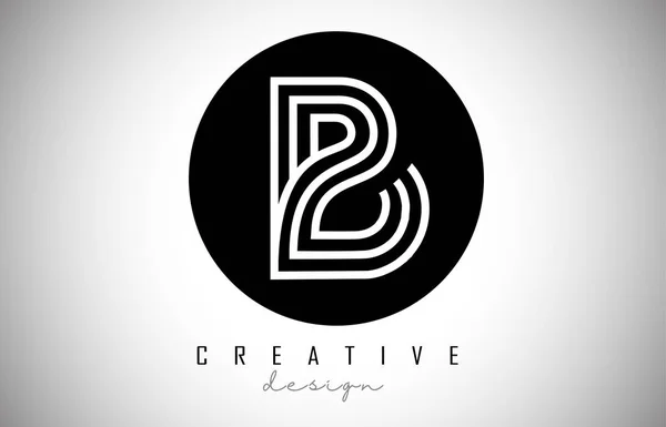 Diseño de vectores de monograma de logotipo de letra B. Creativo B Carta icono en — Vector de stock