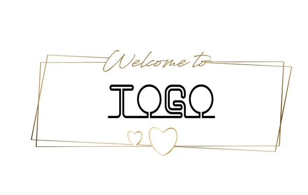 Togo Bienvenido al texto Tipografía de letras de neón. Palabra para logo — Vector de stock