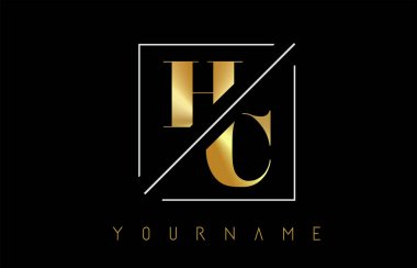Kesmeli ve Kesişen Tasarımlı Hc Altın Harf Logosu
