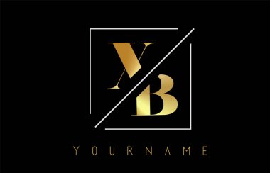 Kesilmiş ve Kesişmiş Tasarımlı Xb Altın Harf Logosu