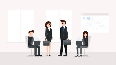 Ofiste çalışan iş adamları