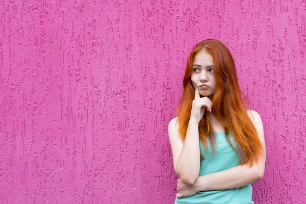 Attractive red hair girl — Stock Photo, Image