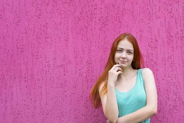 Attractive red hair girl — Stock Photo, Image