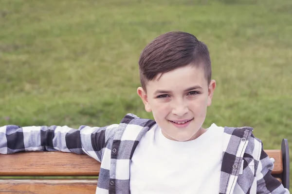 Kid with sweet appearance having free time — Stock Photo, Image