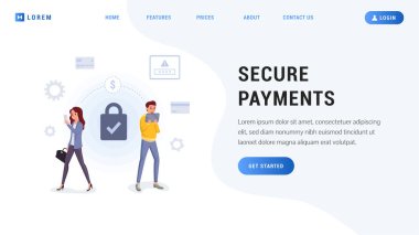 Güvenli bir şekilde ödeme açılış Web sayfası