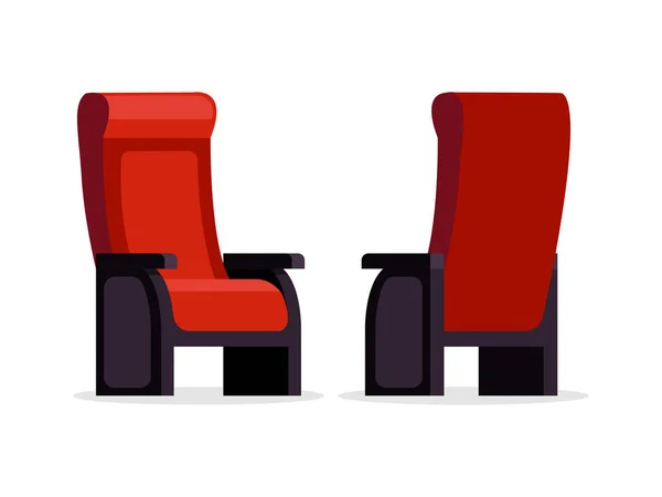 Cine teatro silla roja — Vector de stock
