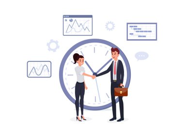 İş sözleşmesi düz posteri