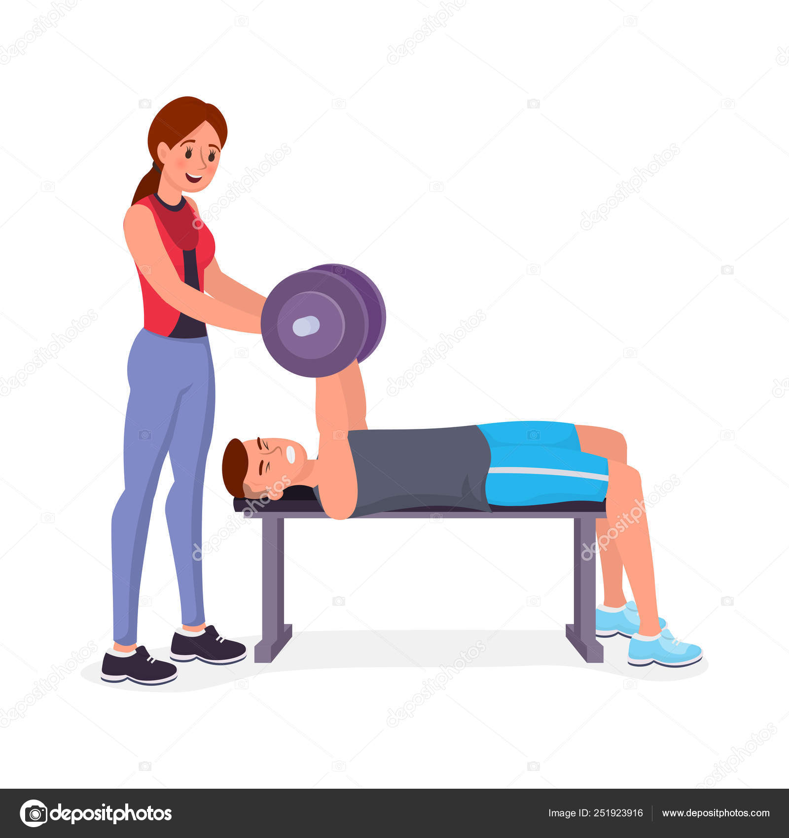 Chest Press Illustration Stock Vector C Plahotya 251923916