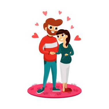 mutlu bir aile beyaz izole