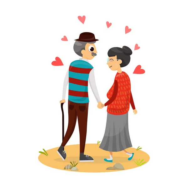 幸福可爱的情侣 — 图库矢量图片