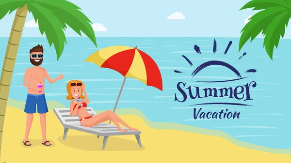 Concepto de vacaciones de verano — Vector de stock