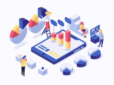 Veri görselleştirme illüstrasyon