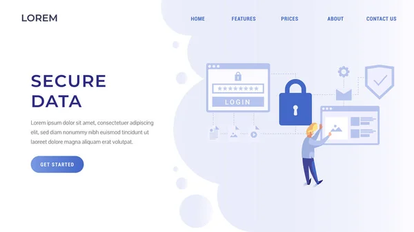 数据分析着陆页 — 图库矢量图片