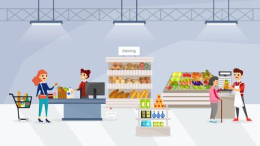 insanlar süpermarket