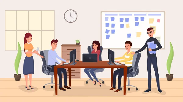 Takım yönetimi, coworking vektör çizim