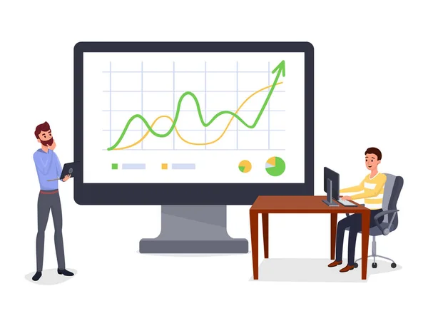 Apresentação de negócios, ilustração vetorial de relatório —  Vetores de Stock