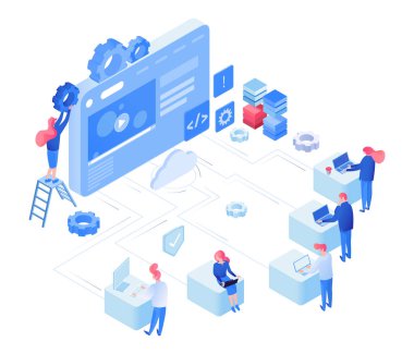 Web geliştirme vektörü biyometrik kavramı
